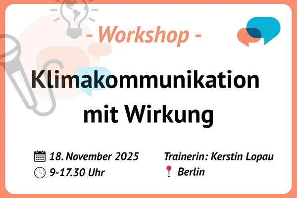 Bild Workshop Klimakommunikation mit Wirkung November 2025